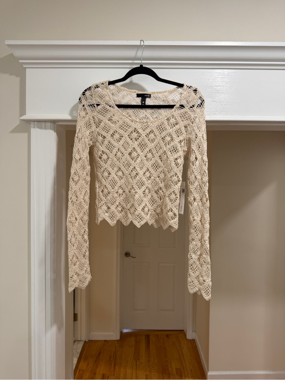 Crochet Long Sleeve Shirt - Cream